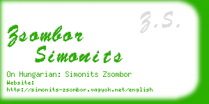 zsombor simonits business card